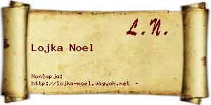 Lojka Noel névjegykártya